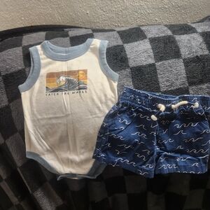 Garanimals Blue and White Baby Set